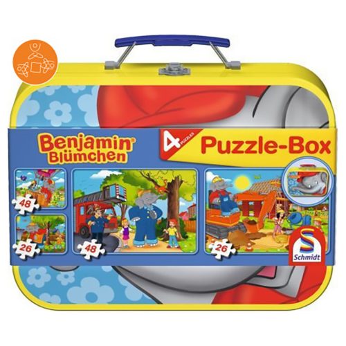  Schmidt Spiele Benjamin the Elephant box, 2x26, 2x48 db (55594) Gyerek Kirakó