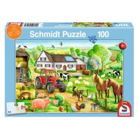 Schmidt Spiele Merry Farmyard, 100 db (56003) Gyerek Kirakó