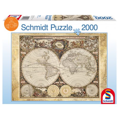  Schmidt Spiele Historical map of the world, 2000 db (58178) Kirakó