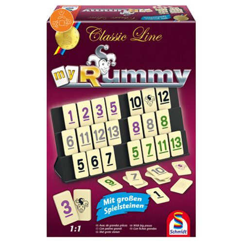  Schmidt Spiele Classic Line Rummy, Nagy játéklapkákkal társasjáték (49282) 