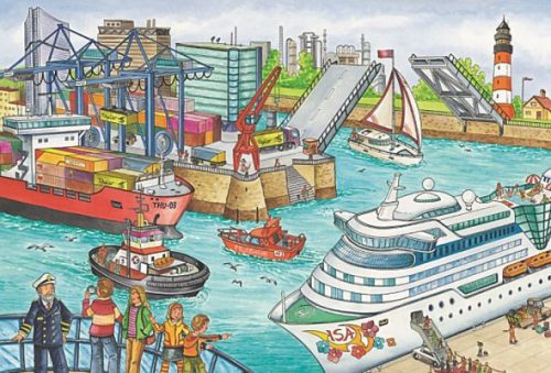 Schmidt Spiele Vehicles, Puzzle-Box, 2x26, 2x48 db (56508) Gyerek Kirakó