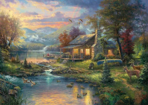 Schmidt Spiele Nature's Paradise, Thomas Kinkade, 1000 db (59467) Kirakó