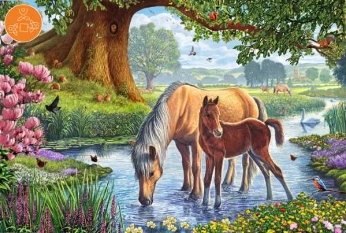 Schmidt Spiele Horses by the stream, 150 db (56161) Gyerek Kirakó