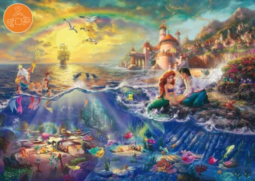 Schmidt Spiele Disney, A Kis Hableány 1000 db (59479) Kirakó