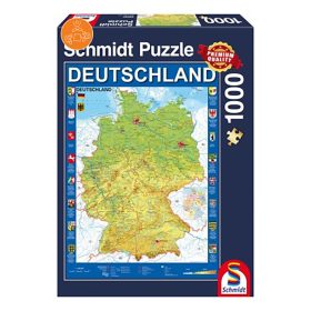 Schmidt Spiele Map of Germany, 1000 db (58287) Kirakó
