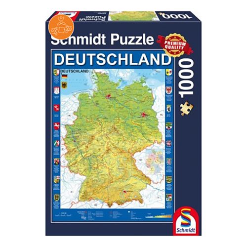  Schmidt Spiele Map of Germany, 1000 db (58287) Kirakó