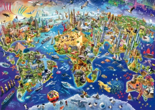 Schmidt Spiele Discover the World, 1000 db (58288) Kirakó