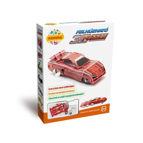  3D puzzle, Piros versenyautó