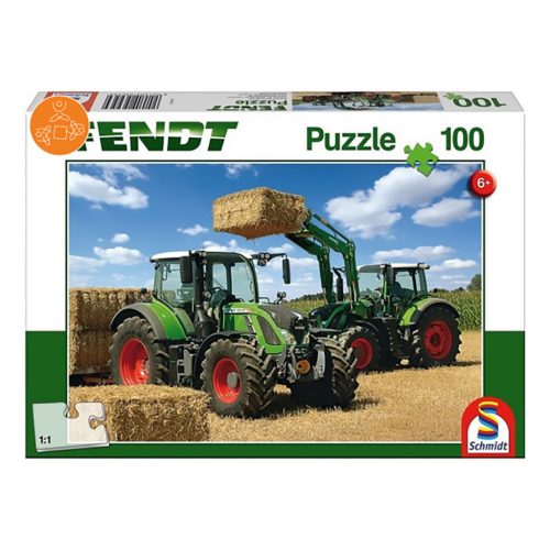  Schmidt Spiele Fendt 724 Vario, Fendt 716 Vario mit Frontlader, 100 db (56256) Gyerek Kirakó