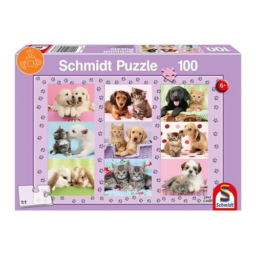  Schmidt Spiele Meine Tierfreunde, 100 db (56268) Gyerek Kirakó