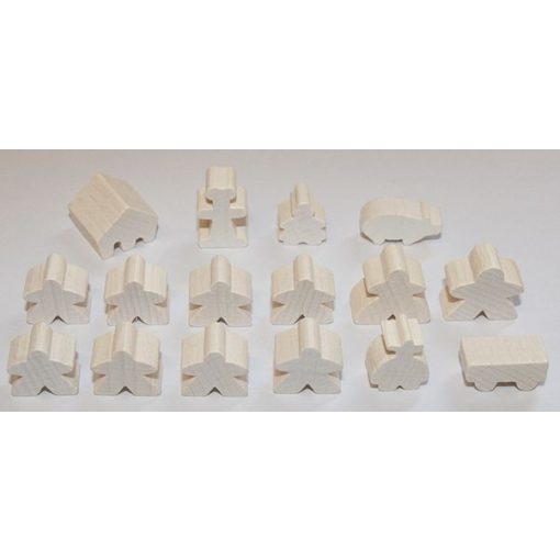 Carcassonne figuraszett (alapjáték és kiegészítők) - fehér kiegészítő