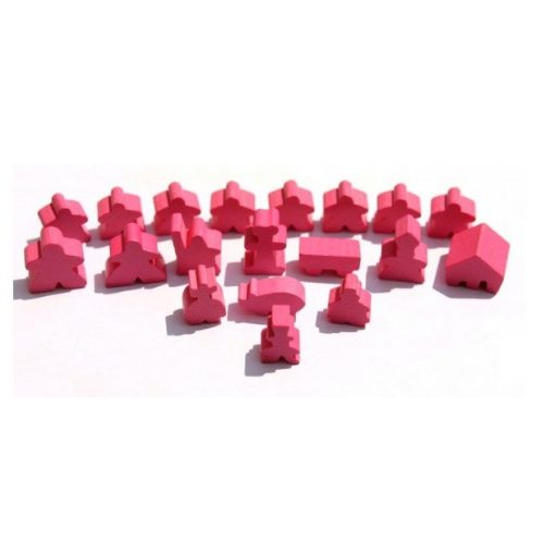 Carcassonne figuraszett (alapjáték és kiegészítők) - rózsaszín kiegészítő