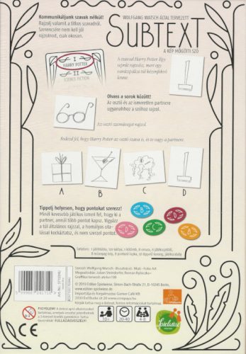 Gamer Café Subtext társasjáték 