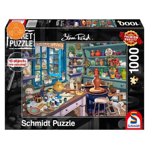  Schmidt Spiele Steve Read: Művész Stúdió, Secret Puzzle, 1000 db (59656) Kirakó