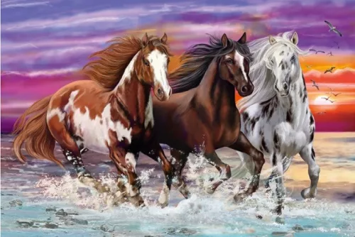 Schmidt Spiele Trio of wild horses, 200 db (56356) Gyerek Kirakó