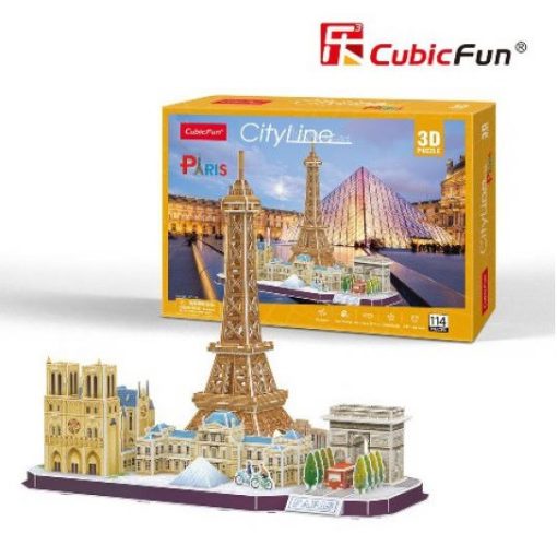 3D puzzle City Line Párizs - 114 db