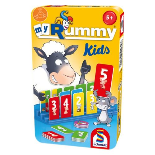  Schmidt Spiele MyRummy Kids társasjáték fémdobozban (51439) 