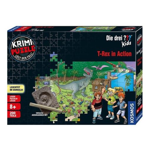 KrimiPuzzle: Die DREI??? Kids - T-Rex in Action 200 db