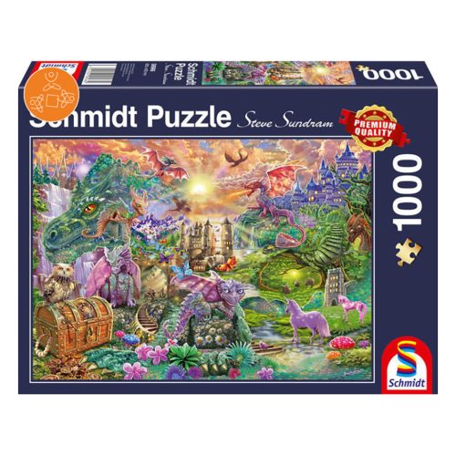 Schmidt Spiele Enchanted dragon kingdom, 1000 db (58966) Kirakó