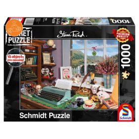   Schmidt Spiele Steve Read: Az íróasztalnál,  Secret Puzzle, 1000 db (59920) Kirakó