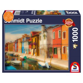   Schmidt Spiele Bright Houses on the Island of Burano, 1000 db (58991) Kirakó