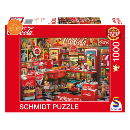  Schmidt Spiele Coca Cola - Nostalgia shop, 1000 db (59915) Kirakó