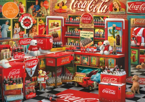 Schmidt Spiele Coca Cola - Nostalgia shop, 1000 db (59915) Kirakó