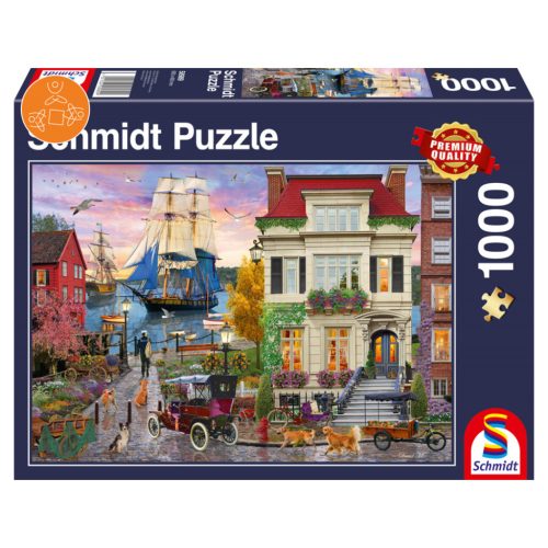  Schmidt Spiele Tall Ship in Harbour, 1000 db (58989) Kirakó