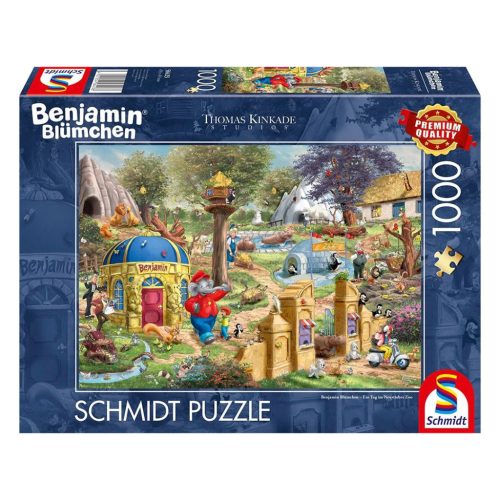  Schmidt Spiele Benjamin Blümchen, Ein Tag im Neustädter Zoo 1000 db (58423) Kirakó 
