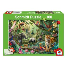   Schmidt Spiele Colourful jungle wildlife, 100 db (56485) Gyerek kirakó 