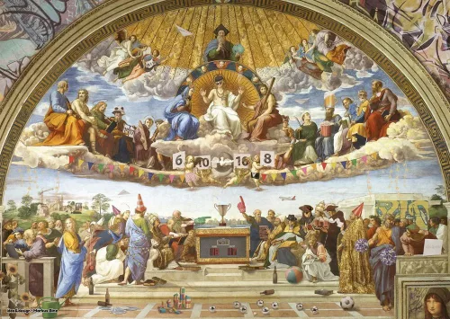 Schmidt Spiele Disputation of the Holy Sacrament 2024 1000 db (58527) Kirakó 