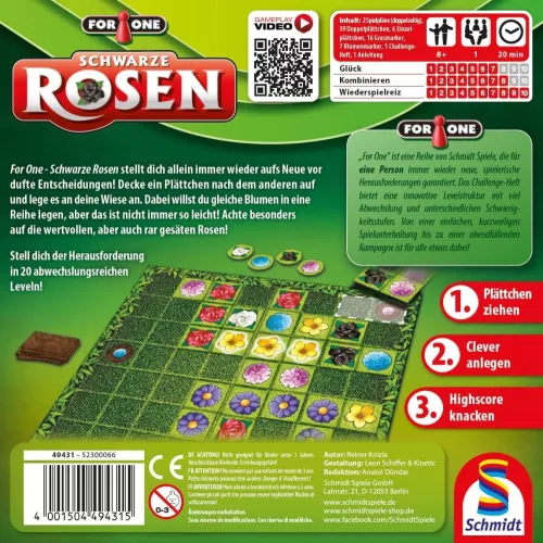  For One, Schwarze Rosen (49431) Társasjáték  - Schmidt Spiele