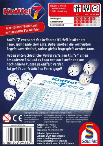 Schmidt Spiele Kniffel 7 (49436) Társasjáték 