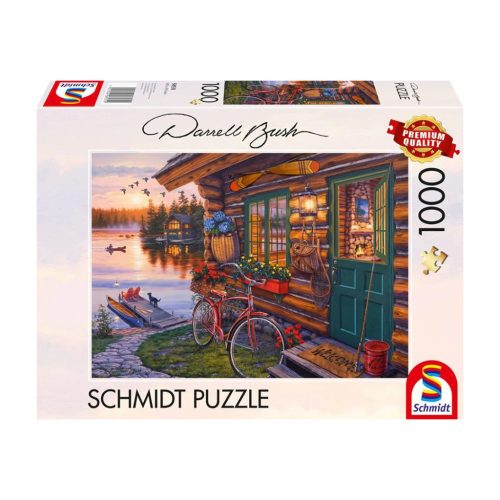  Schmidt Spiele Lakeside cabin with bike 1000 db (58531) Kirakó 