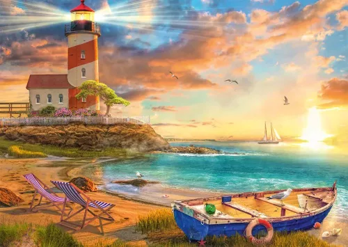 Schmidt Spiele Sunset over lighthouse bay 1000 db (59765) Kirakó 