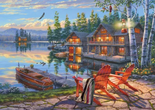 Schmidt Spiele The banks of Loon Lake, New York 1000 db (58530) Kirakó 