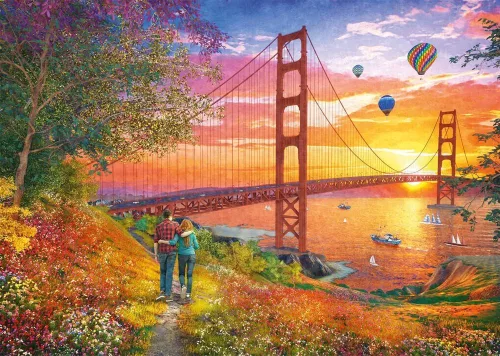 Schmidt Spiele Walking to the Golden Gate Bridge 2000 db (59773) Kirakó 