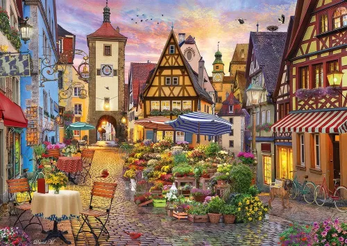 Schmidt Spiele Romantic Bavaria,Rothenburg ob der Tauber 1000 db (59760) Kirakó 