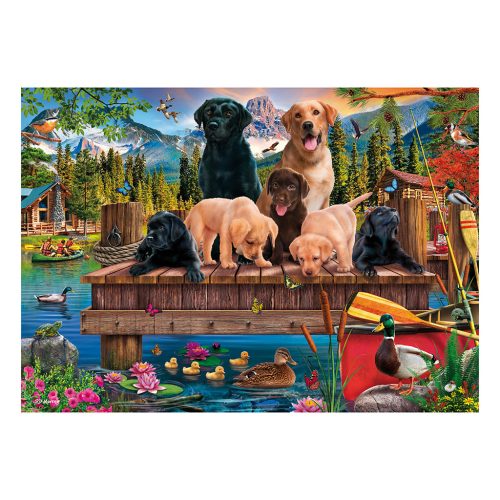 Schmidt Spiele A family of dogs at the lake (59778) 1000 db Kirakó 