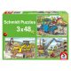  Schmidt Spiele At the building site (56520) 3x48 db  Gyerek kirakó 