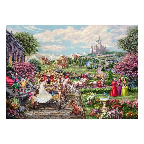 Schmidt Spiele Disney, Cinderella Happily Ever After (58038) 1000 db Thomas Kinkade Kirakó 