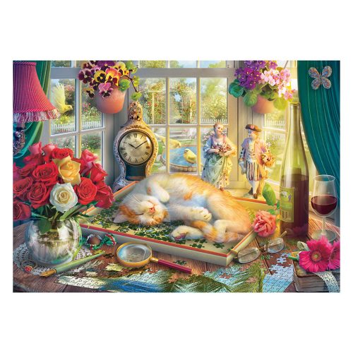 Schmidt Spiele Puzzle time with the cat (59789) 1000 db  Kirakó 