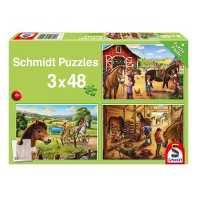   Schmidt Spiele My favourite horses (56519) 3x48 db  Gyerek kirakó 