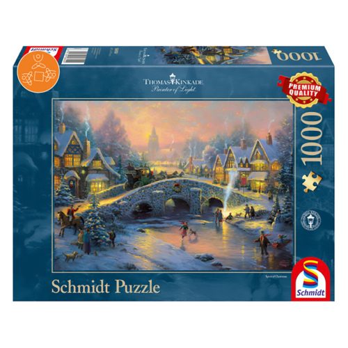 Schmidt Spiele Spirit of Christmas, Thomas Kinkade, 1000 db (58450) (Sérült dobozos!)