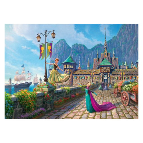 Schmidt Spiele Disney, Frozen, Celebrating in Arendelle (58042) Kirakó 1000 db Thomas Kinkade 