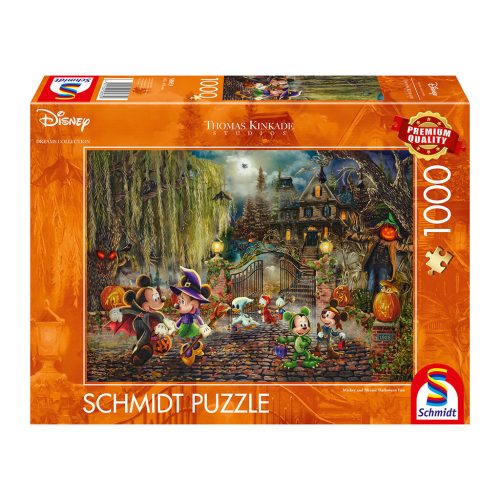  Schmidt Spiele Disney, Mickey & Minnie Halloween Fun (58033) Kirakó 1000 db Thomas Kinkade 
