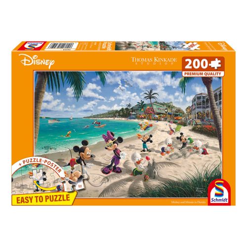 Schmidt Spiele Disney, Mickey & Minnie in San Francisco - 200 db (56559) Gyerek Kirakó Thomas Kinkade 