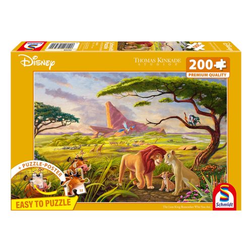  Schmidt Spiele Disney, König der Löwen - 200 db (56560) Gyerek Kirakó Thomas Kinkade 