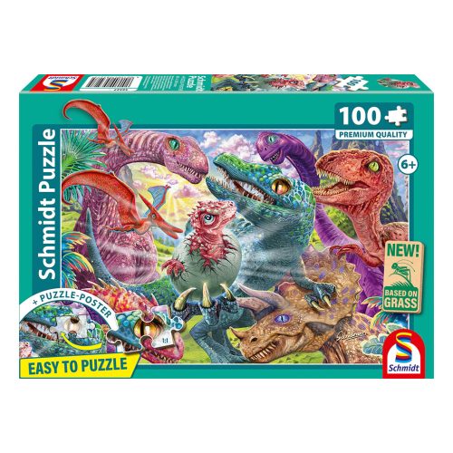 Schmidt Spiele Kleine Dinos, große Abenteuer 100 db (56527) Gyerek kirakó  