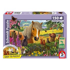   Schmidt Spiele Süßer Besuch auf der Pferdekoppel 150 db (56526) Gyerek kirakó  